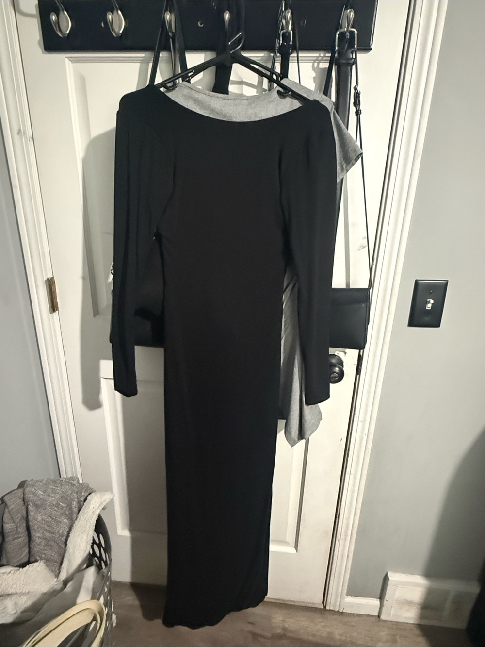 Oh Polly Kiah Long Sleeve Backless Maxi Dress